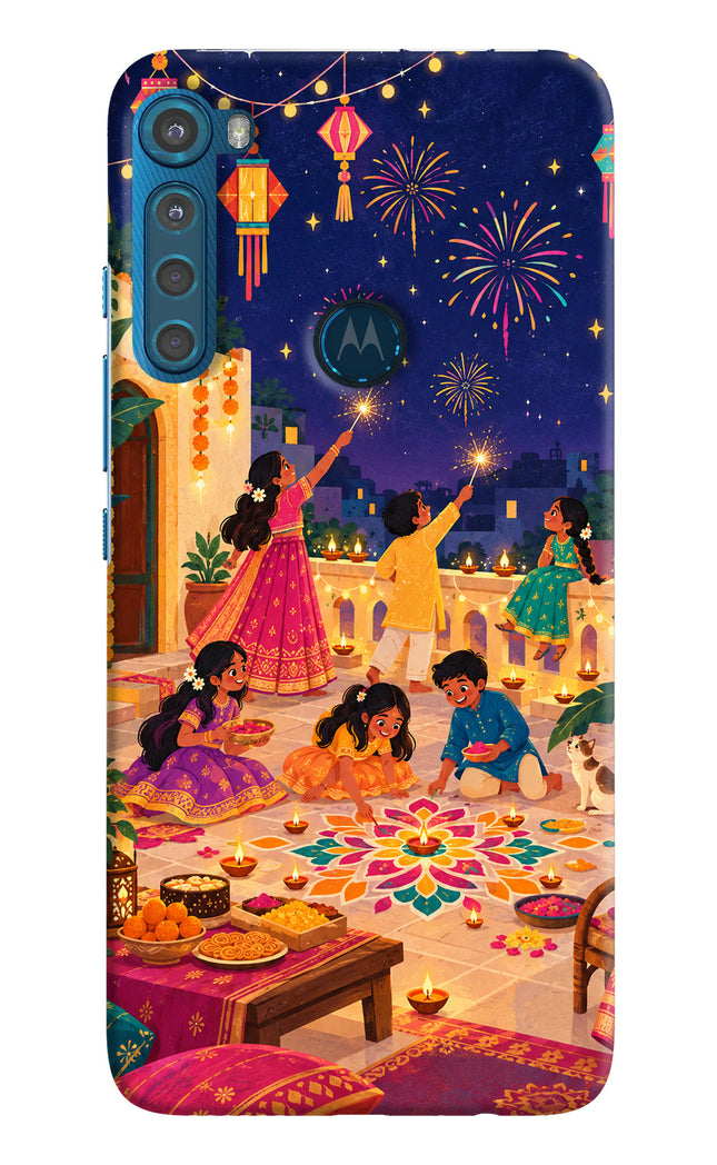 Diwali Night Motorola One Fusion Plus Hard Case Back Cover by Casekaro