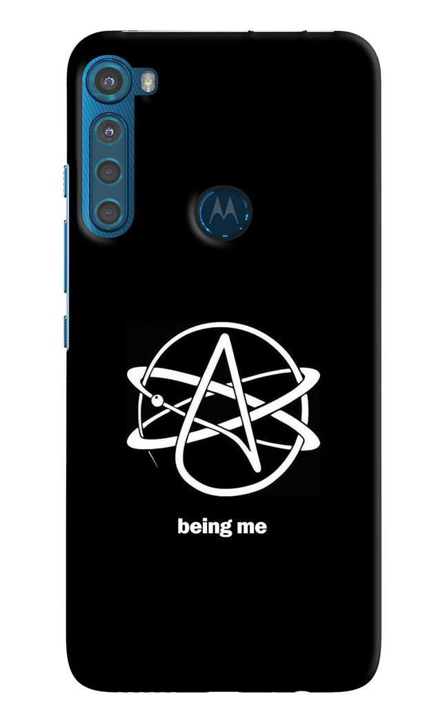 Atheist Symbol Motorola One Fusion Plus Hard Case Back Cover by Casekaro