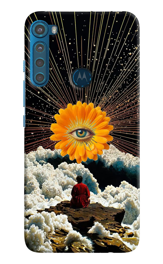 Cosmic Flower Motorola One Fusion Plus Hard Case Back Cover by Casekaro