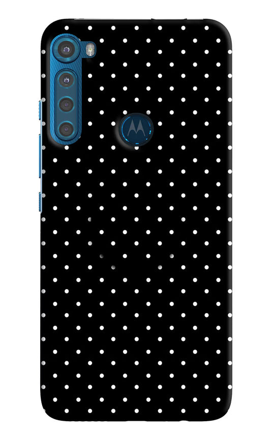 White Dots Motorola One Fusion Plus Pop Case by Casekaro