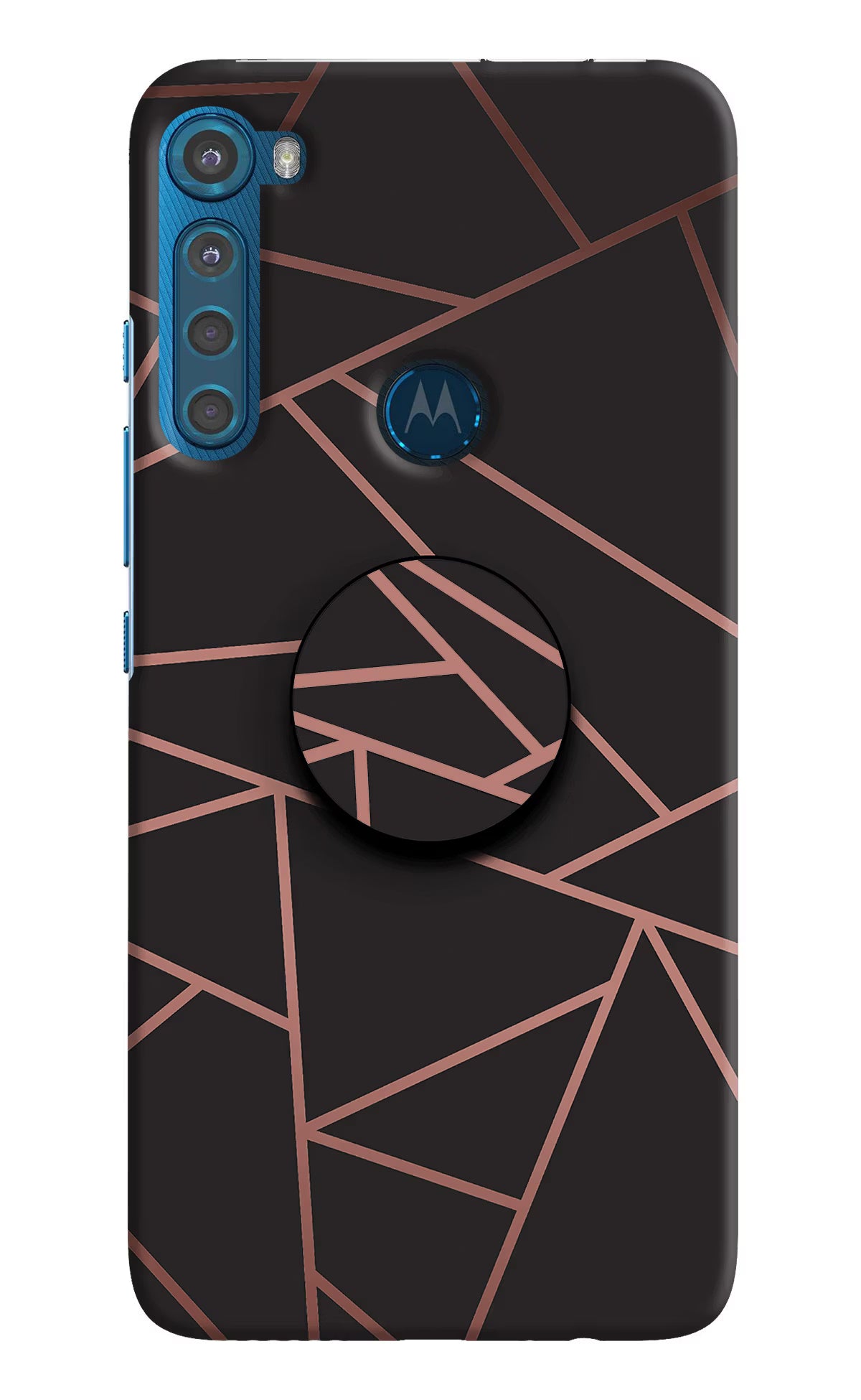 Geometric Pattern Motorola One Fusion Plus Pop Case by Casekaro