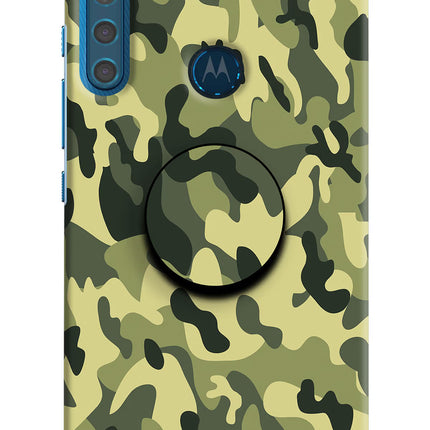 Camouflage Motorola One Fusion Plus Pop Case by Casekaro