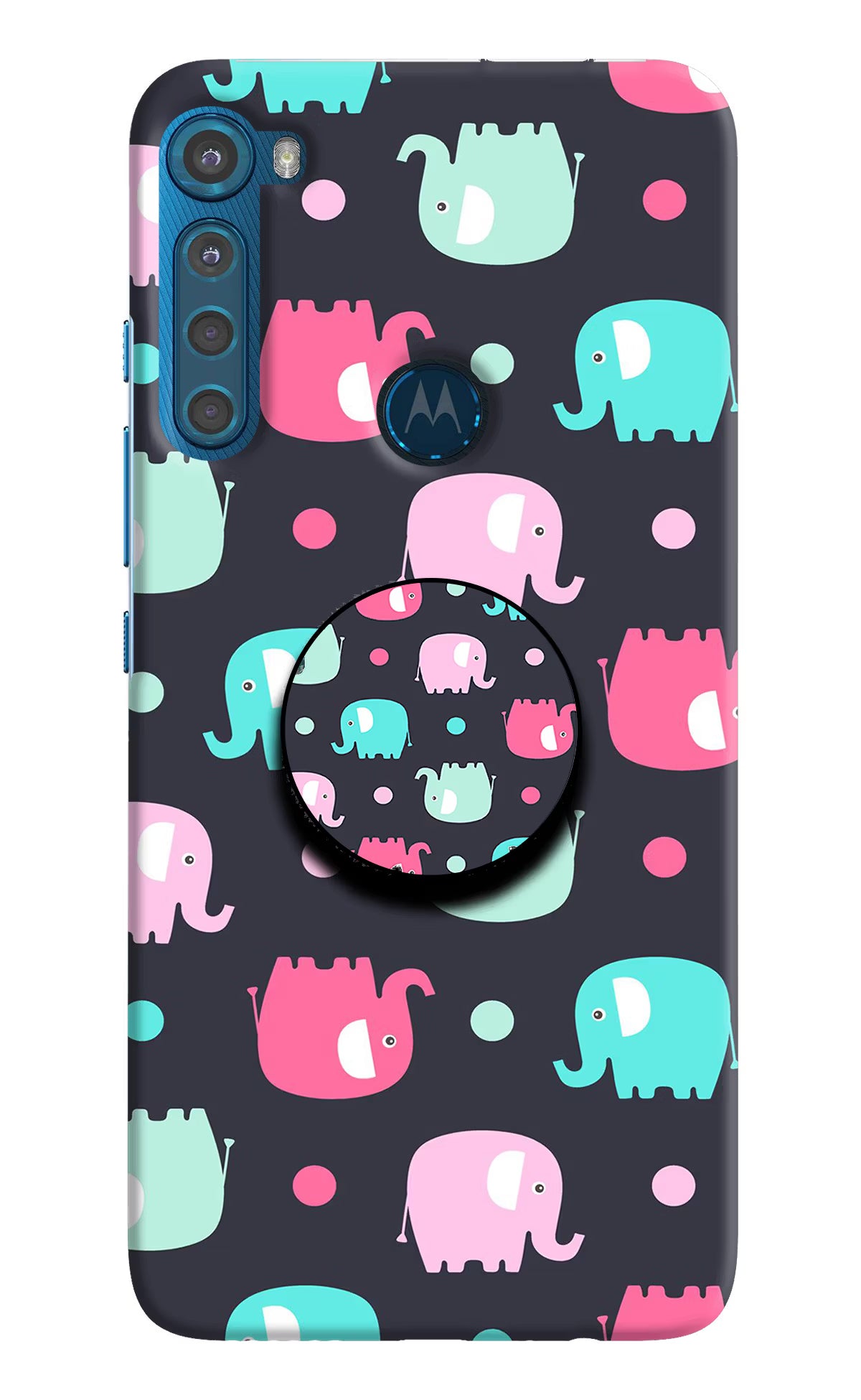 Baby Elephants Motorola One Fusion Plus Pop Case by Casekaro
