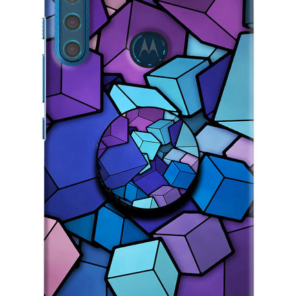 Cubic Abstract Motorola One Fusion Plus Pop Case by Casekaro