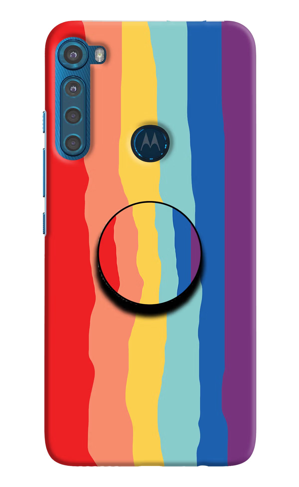 Rainbow Motorola One Fusion Plus Pop Case by Casekaro
