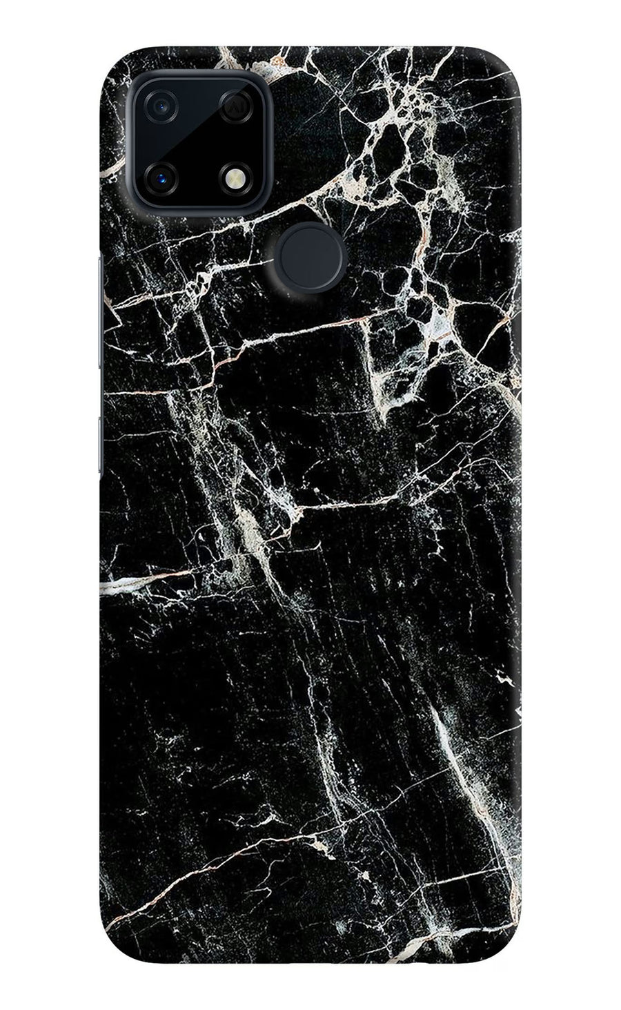 Black Marble Texture Realme Narzo 30A Back Cover, Hard case