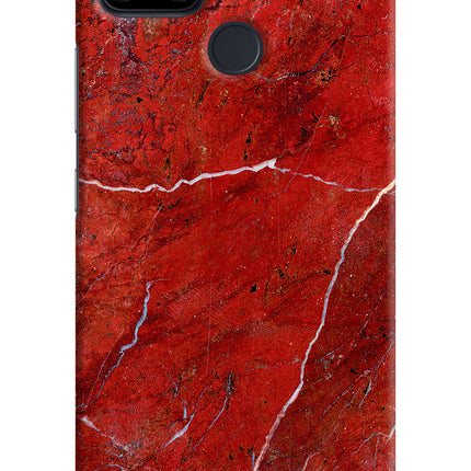 Red Marble Design Realme Narzo 30A Hard Case Back Cover by Casekaro