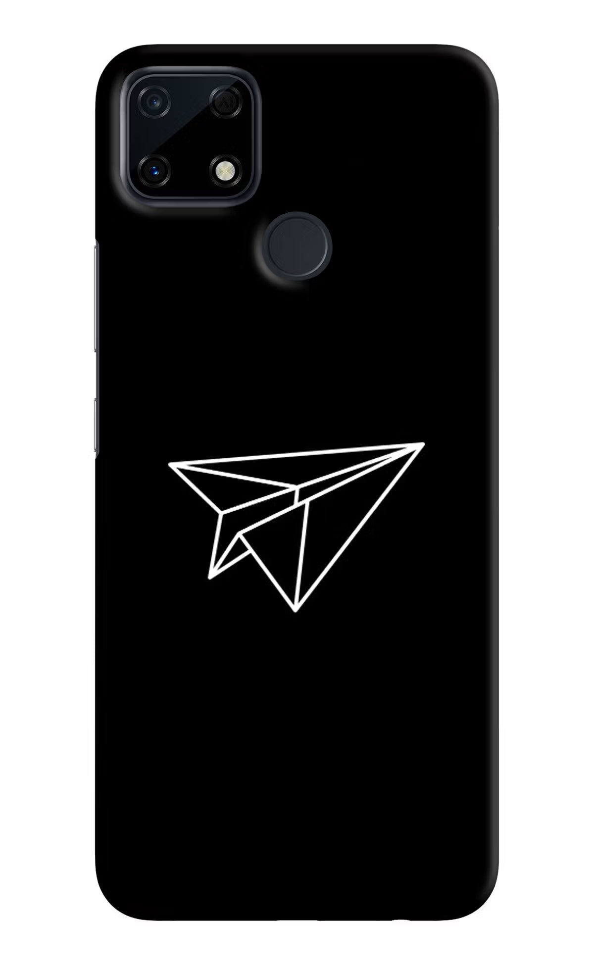 Paper Plane White Realme Narzo 30A Hard Case Back Cover by Casekaro