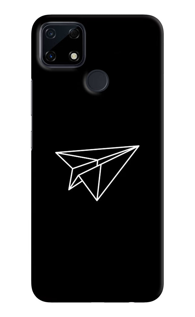 Paper Plane White Realme Narzo 30A Hard Case Back Cover by Casekaro