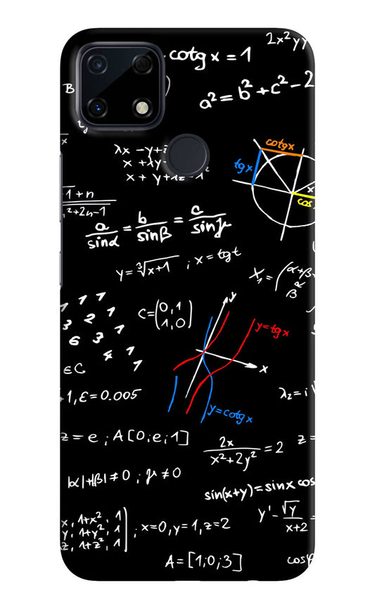 Mathematics Formula Realme Narzo 30A Hard Case Back Cover by Casekaro