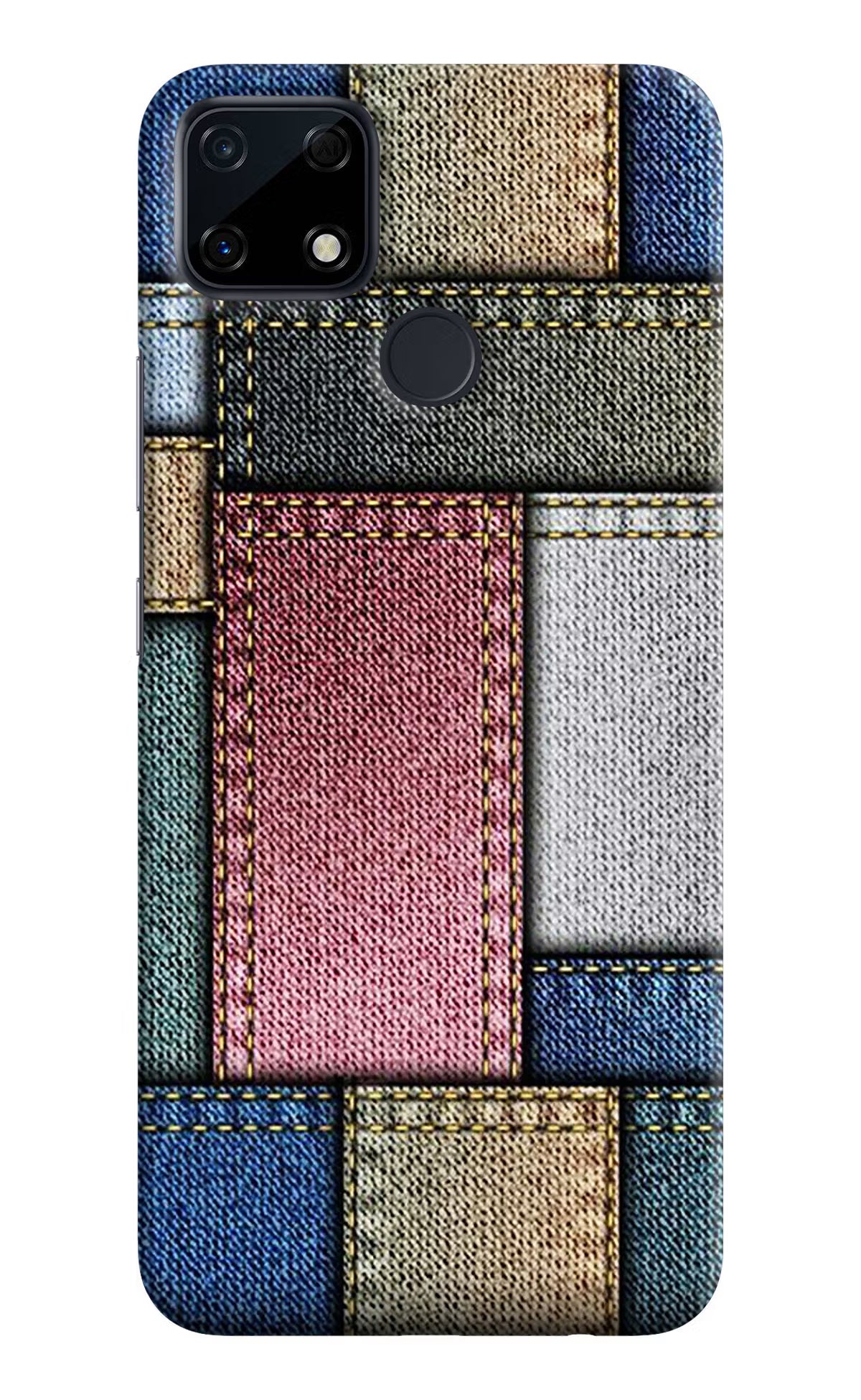 Multicolor Jeans Realme Narzo 30A Hard Case Back Cover by Casekaro