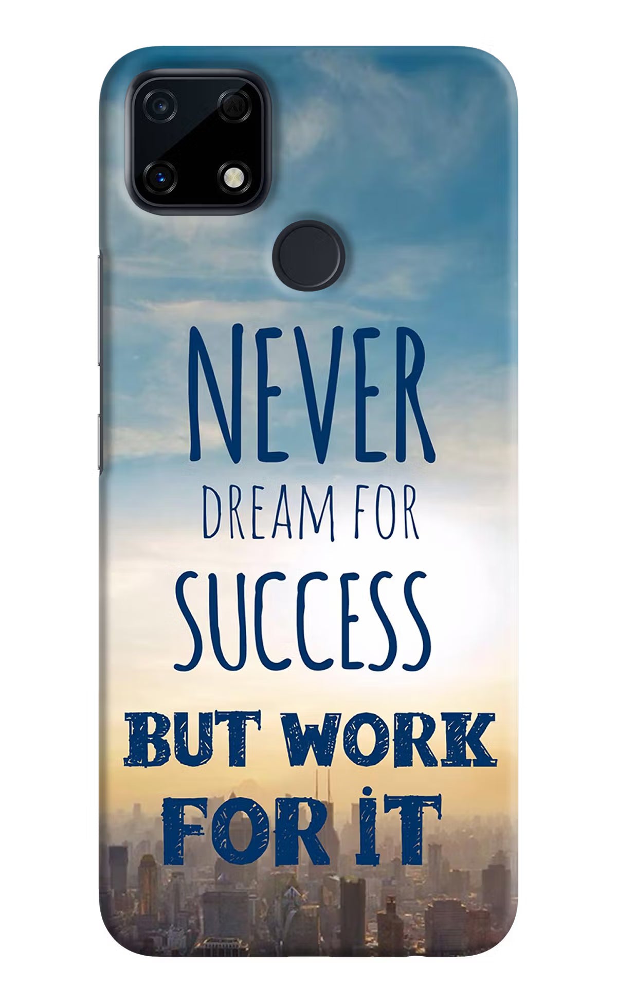 Never Dream For Success But Work For It Realme Narzo 30A Hard Case Back Cover by Casekaro