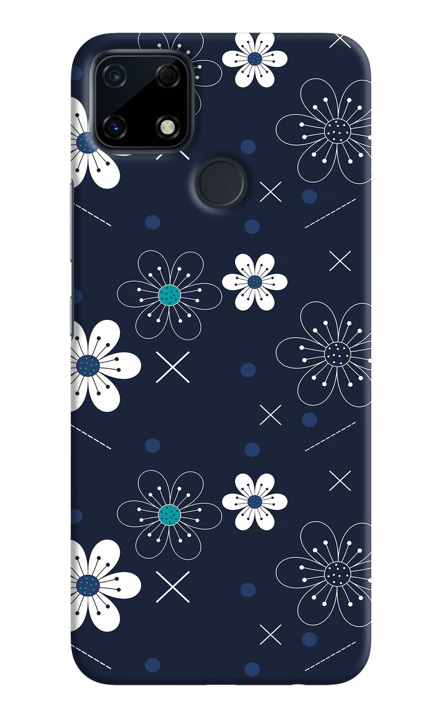 Flowers Realme Narzo 30A Back Cover, Hard case