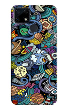 Space Abstract Realme Narzo 30A Hard Case Back Cover by Casekaro