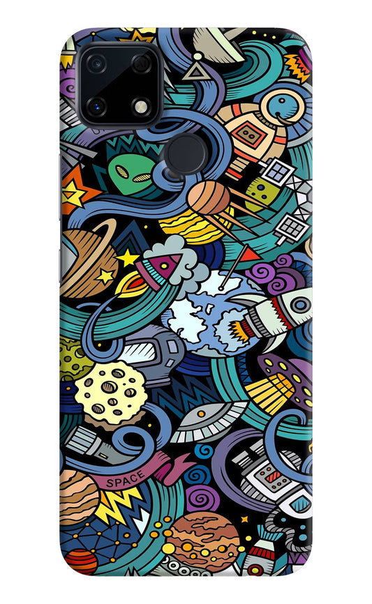 Space Abstract Realme Narzo 30A Hard Case Back Cover by Casekaro