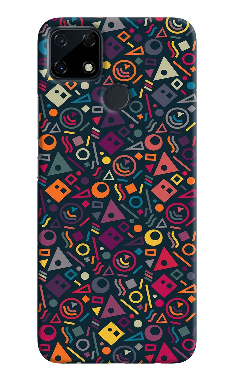 Geometric Abstract Realme Narzo 30A Back Cover, Hard case
