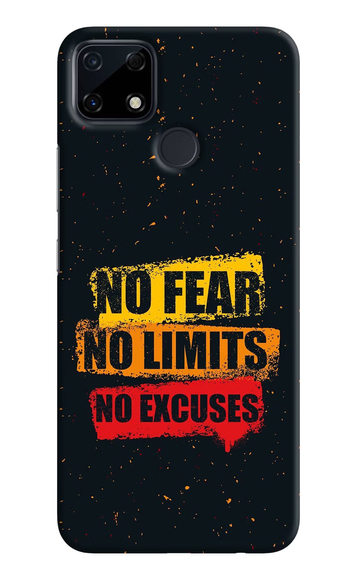 No Fear No Limits No Excuse Realme Narzo 30A Hard Case Back Cover by Casekaro