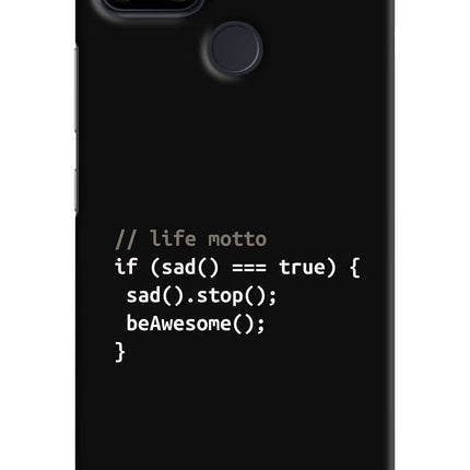 Life Motto Code Realme Narzo 30A Hard Case Back Cover by Casekaro