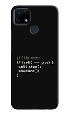 Life Motto Code Realme Narzo 30A Hard Case Back Cover by Casekaro
