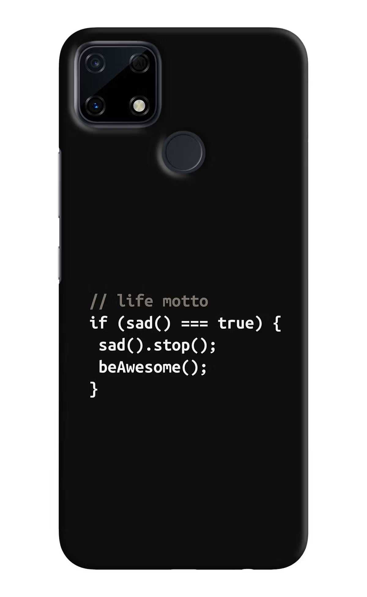 Life Motto Code Realme Narzo 30A Hard Case Back Cover by Casekaro