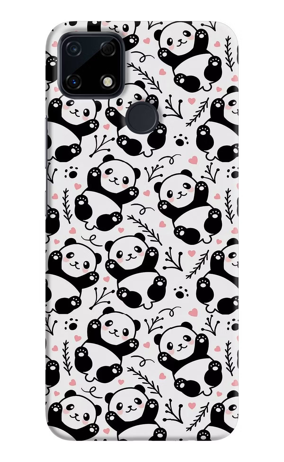 Cute Panda Realme Narzo 30A Hard Case Back Cover by Casekaro