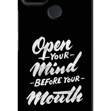 Open Your Mind Before Your Mouth Realme Narzo 30A Hard Case Back Cover by Casekaro