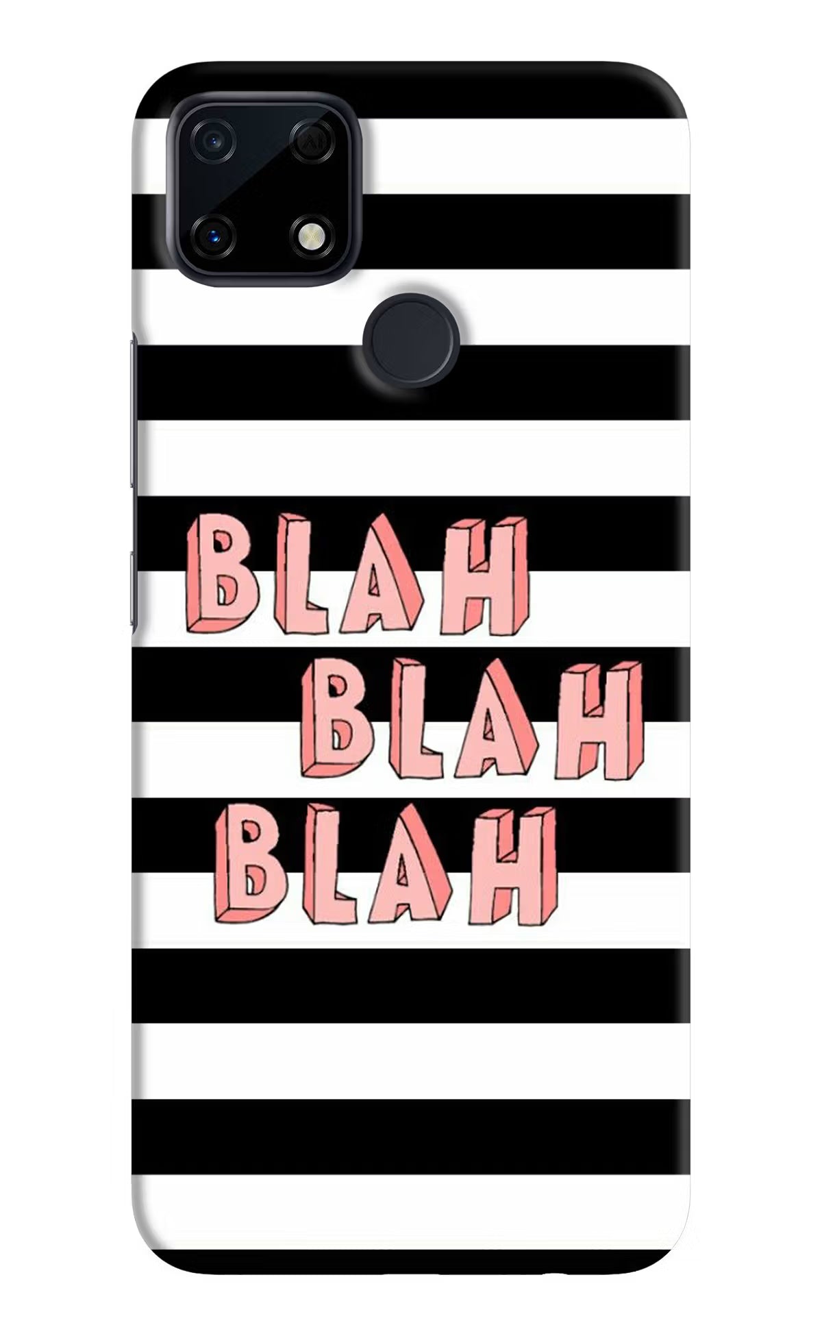 Blah Blah Blah Realme Narzo 30A Hard Case Back Cover by Casekaro