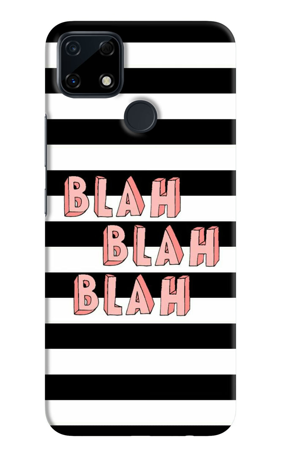 Blah Blah Blah Realme Narzo 30A Back Cover, Hard case