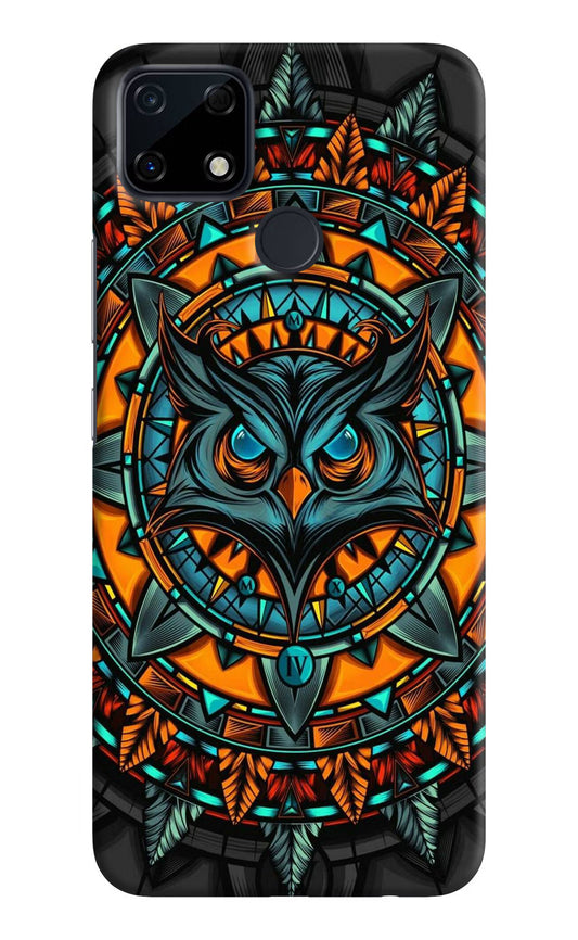 Angry Owl Art Realme Narzo 30A Hard Case Back Cover by Casekaro