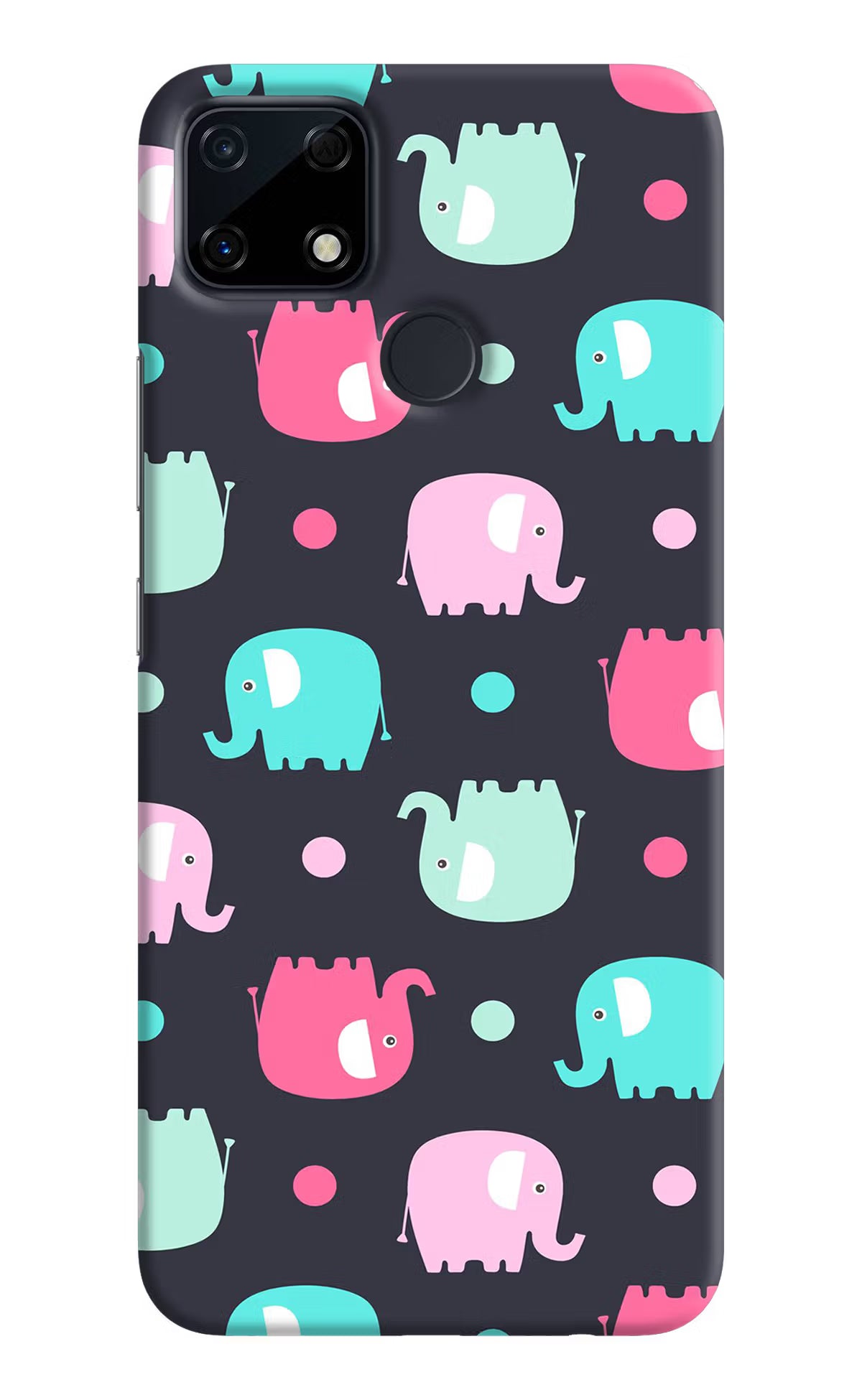 Elephants Realme Narzo 30A Hard Case Back Cover by Casekaro