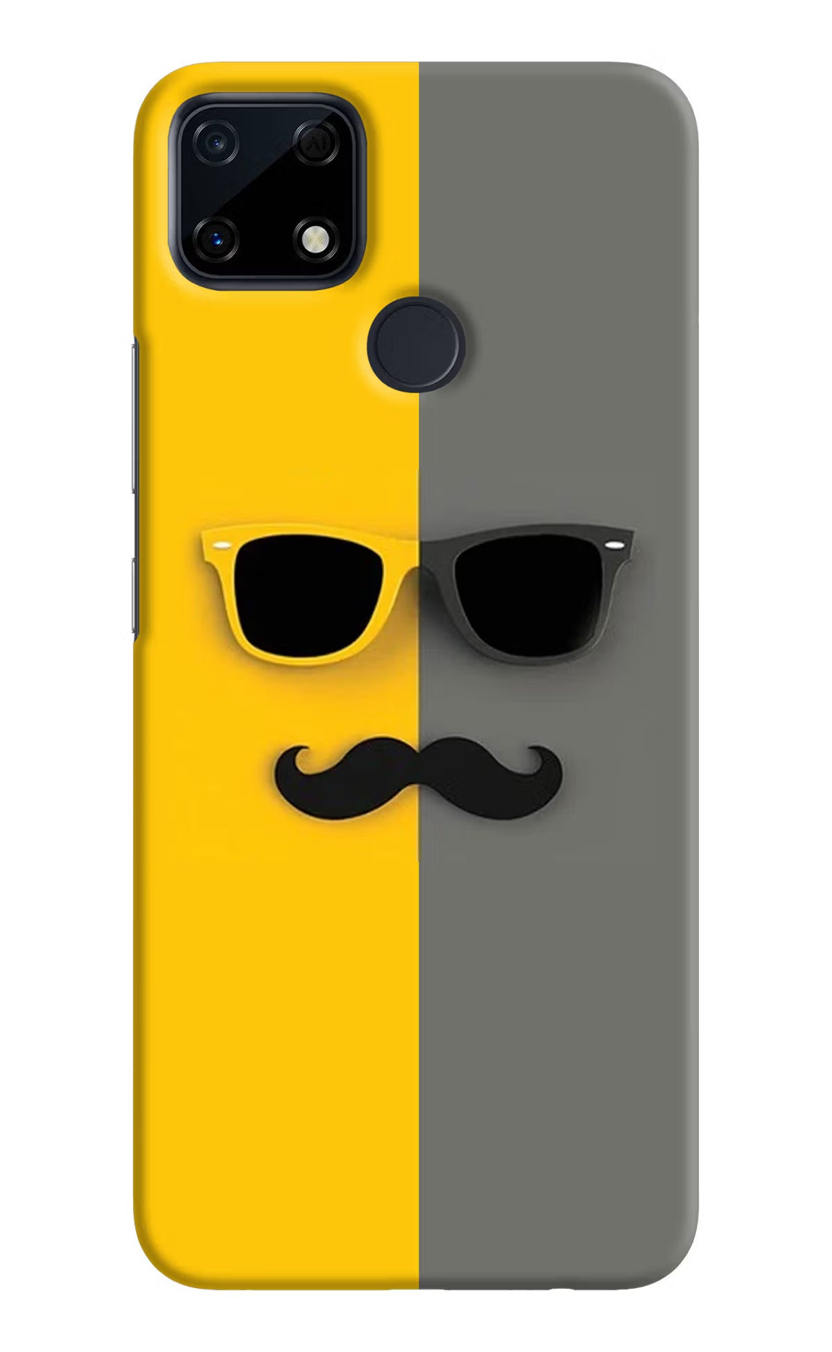 Sunglasses with Mustache Realme Narzo 30A Hard Case Back Cover by Casekaro