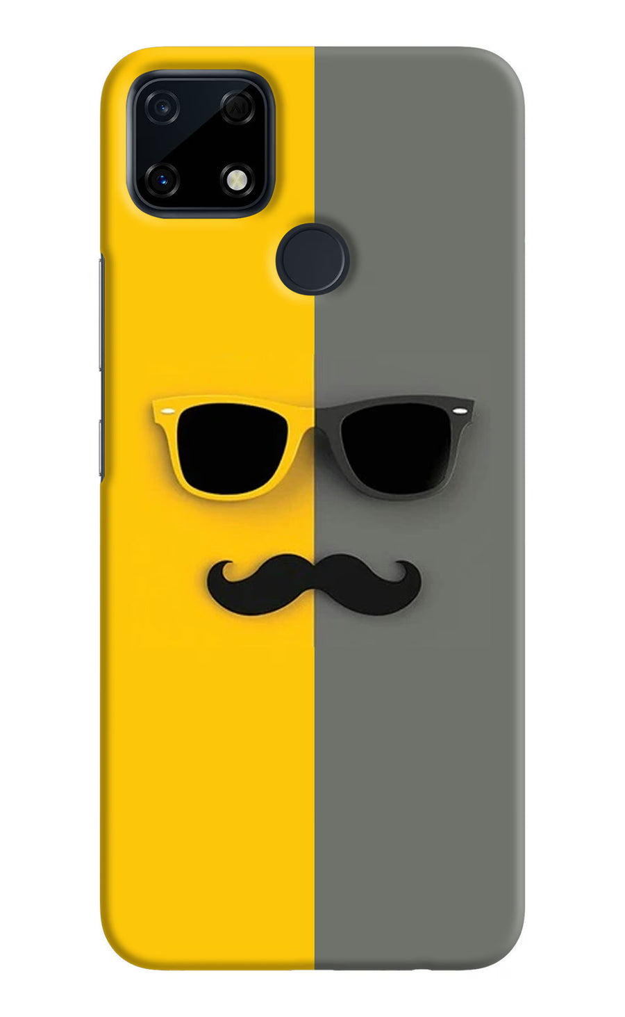 Sunglasses with Mustache Realme Narzo 30A Back Cover, Hard case