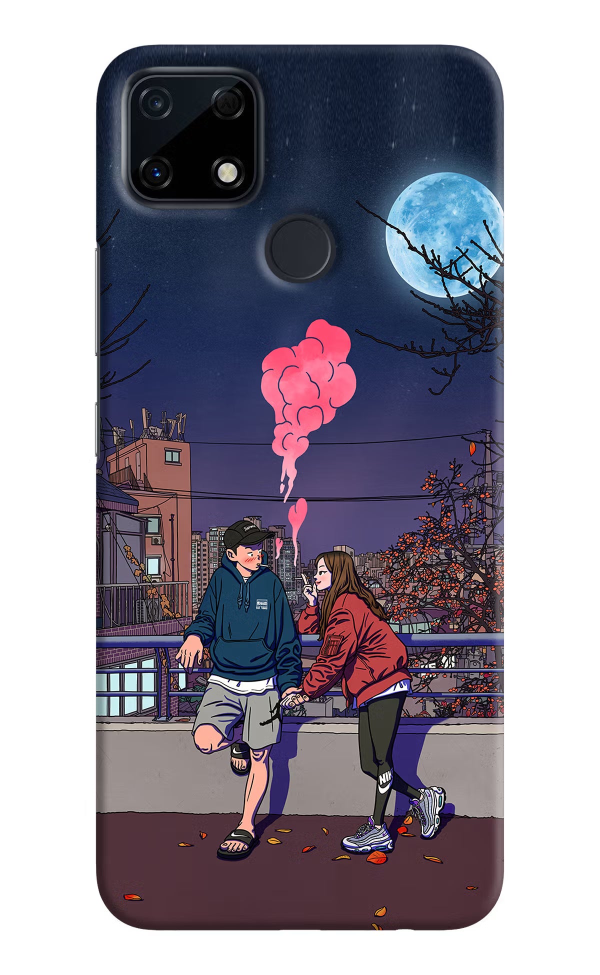 Chilling Couple Realme Narzo 30A Hard Case Back Cover by Casekaro