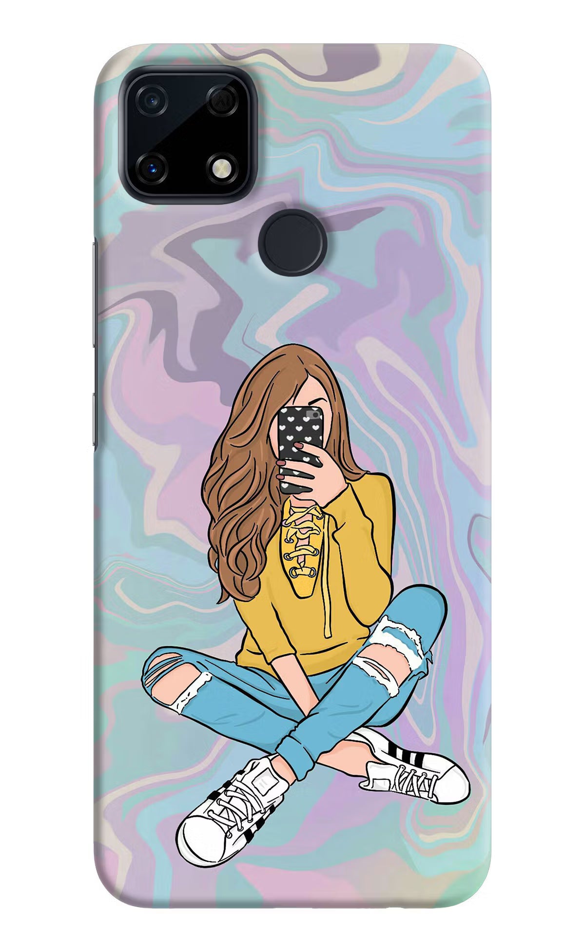 Selfie Girl Realme Narzo 30A Hard Case Back Cover by Casekaro