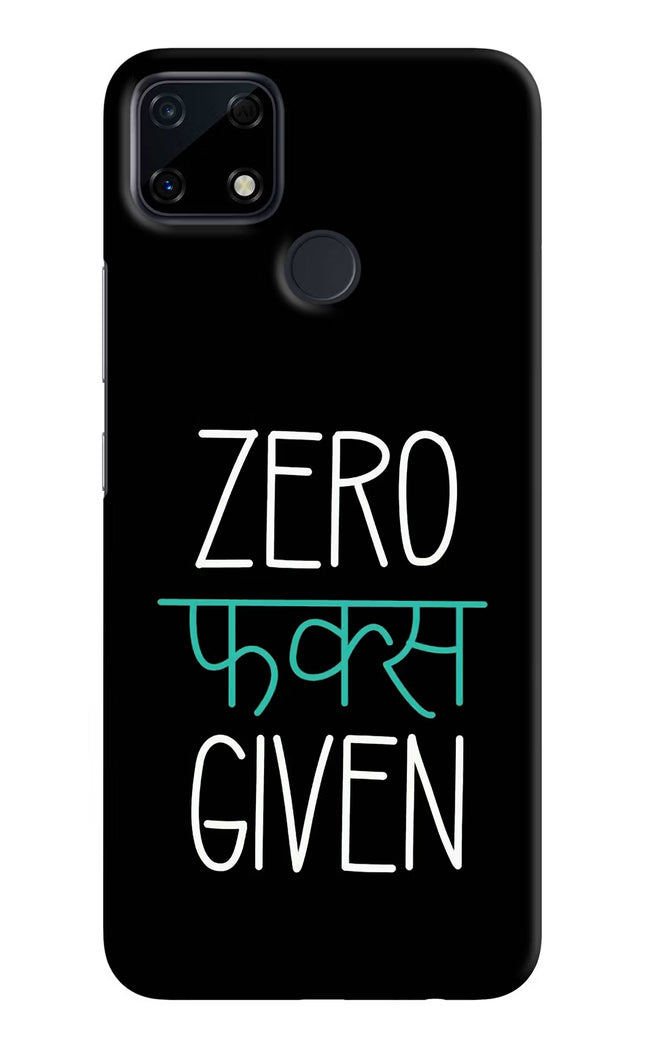 Zero Fucks Given Realme Narzo 30A Hard Case Back Cover by Casekaro