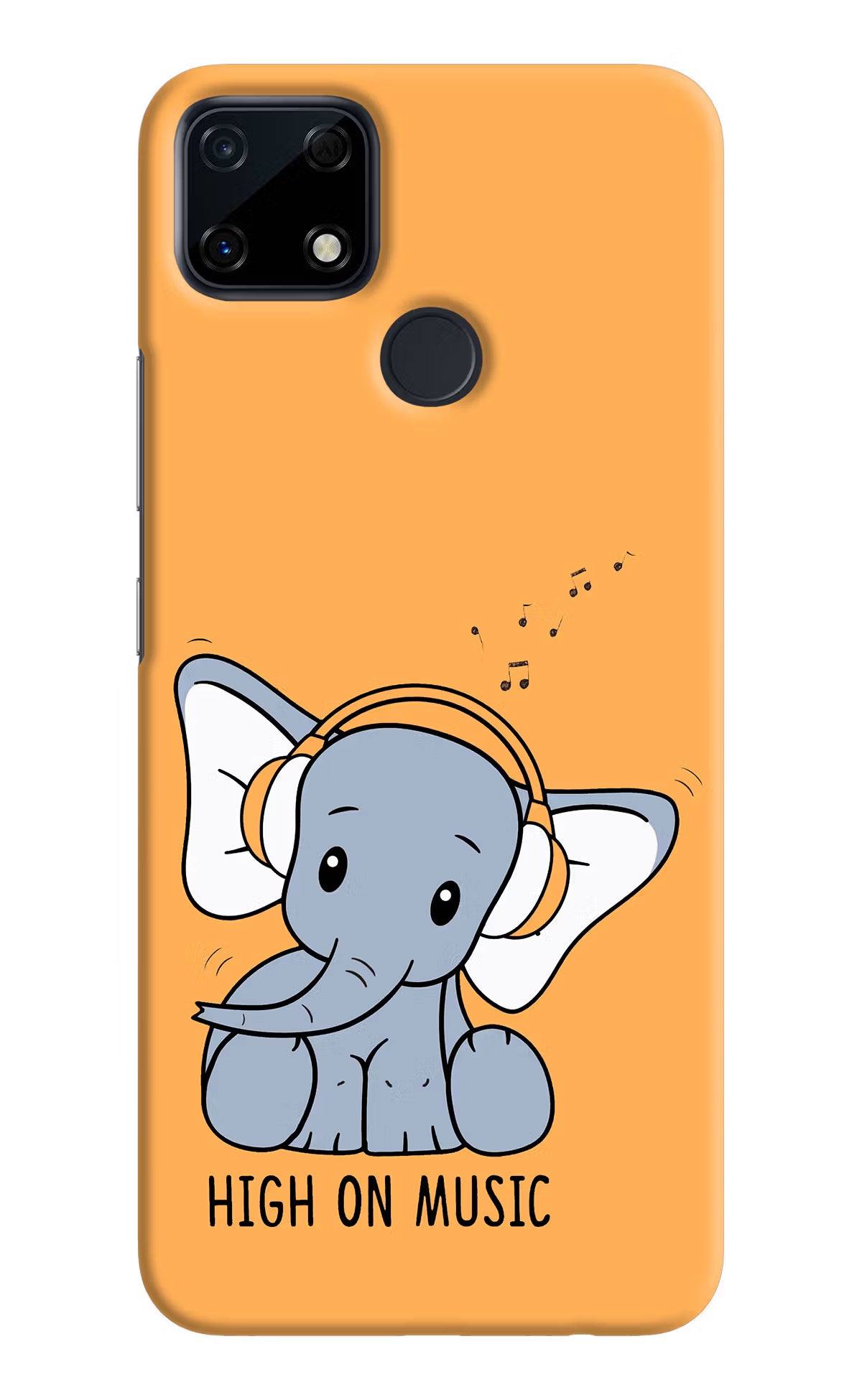 High On Music Realme Narzo 30A Hard Case Back Cover by Casekaro