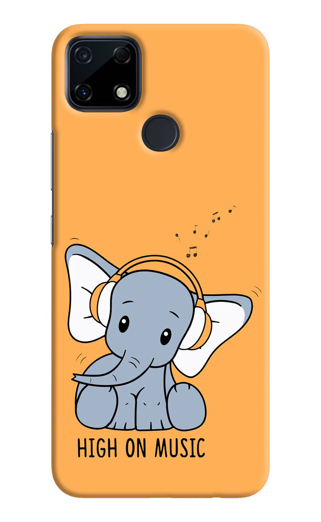 High On Music Realme Narzo 30A Hard Case Back Cover by Casekaro