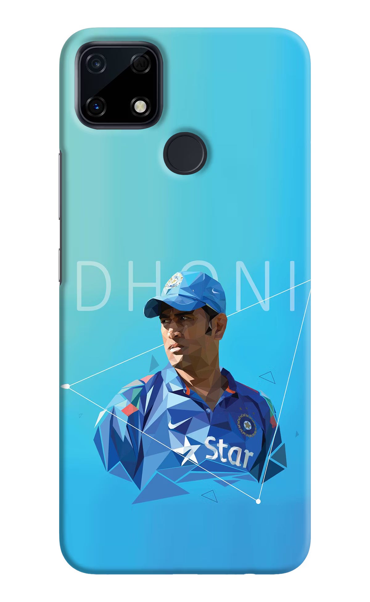 Dhoni Artwork Realme Narzo 30A Hard Case Back Cover by Casekaro
