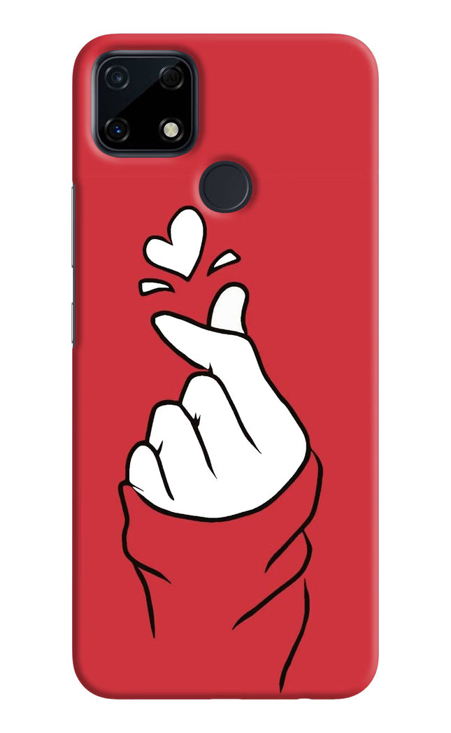 Korean Love Sign Realme Narzo 30A Hard Case Back Cover by Casekaro