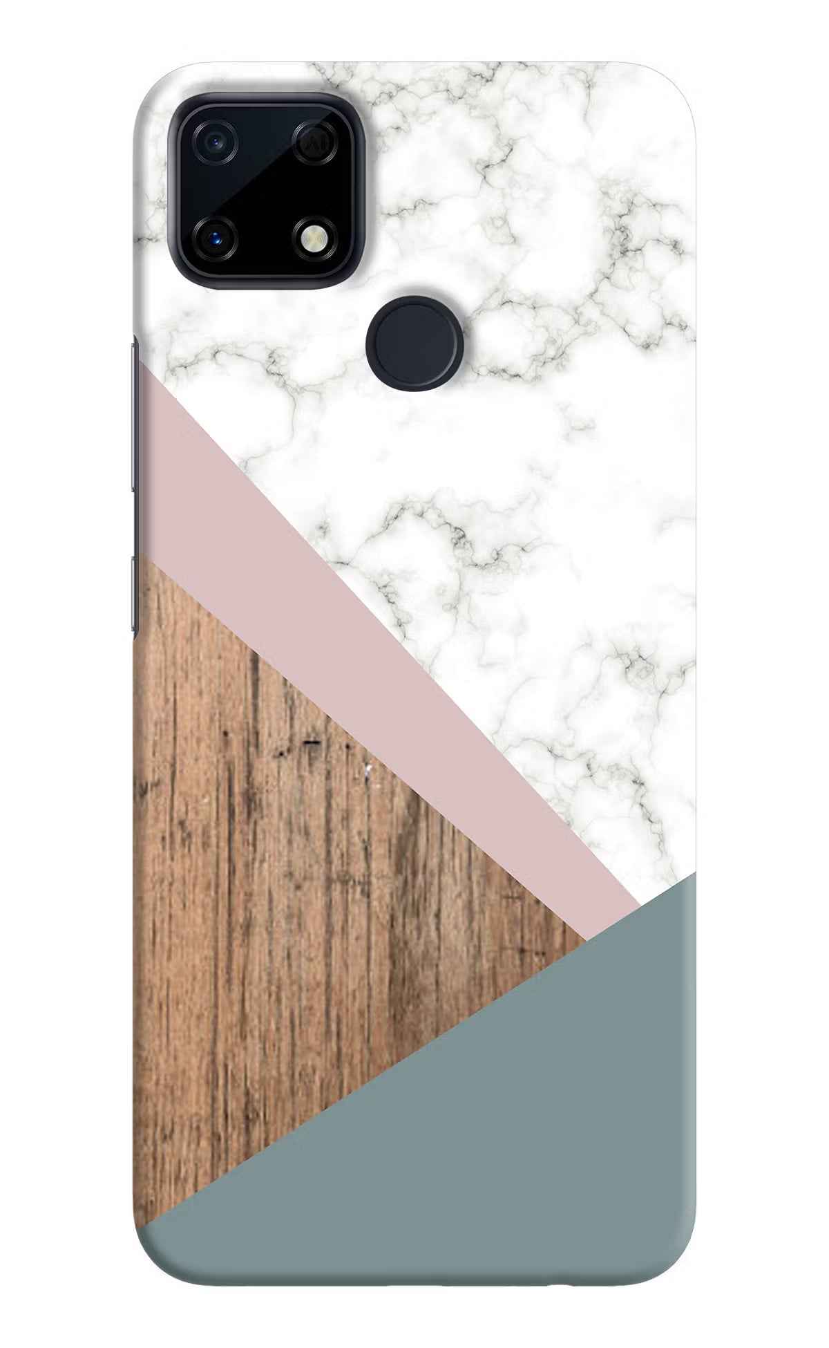 Marble wood Abstract Realme Narzo 30A Hard Case Back Cover by Casekaro