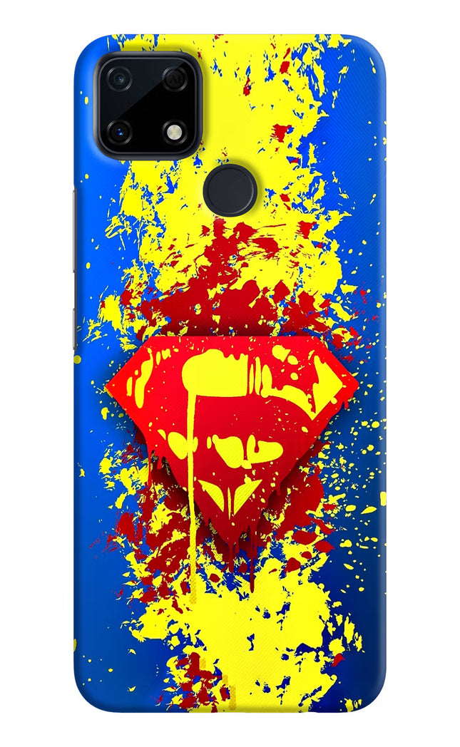 Superman logo Realme Narzo 30A Hard Case Back Cover by Casekaro