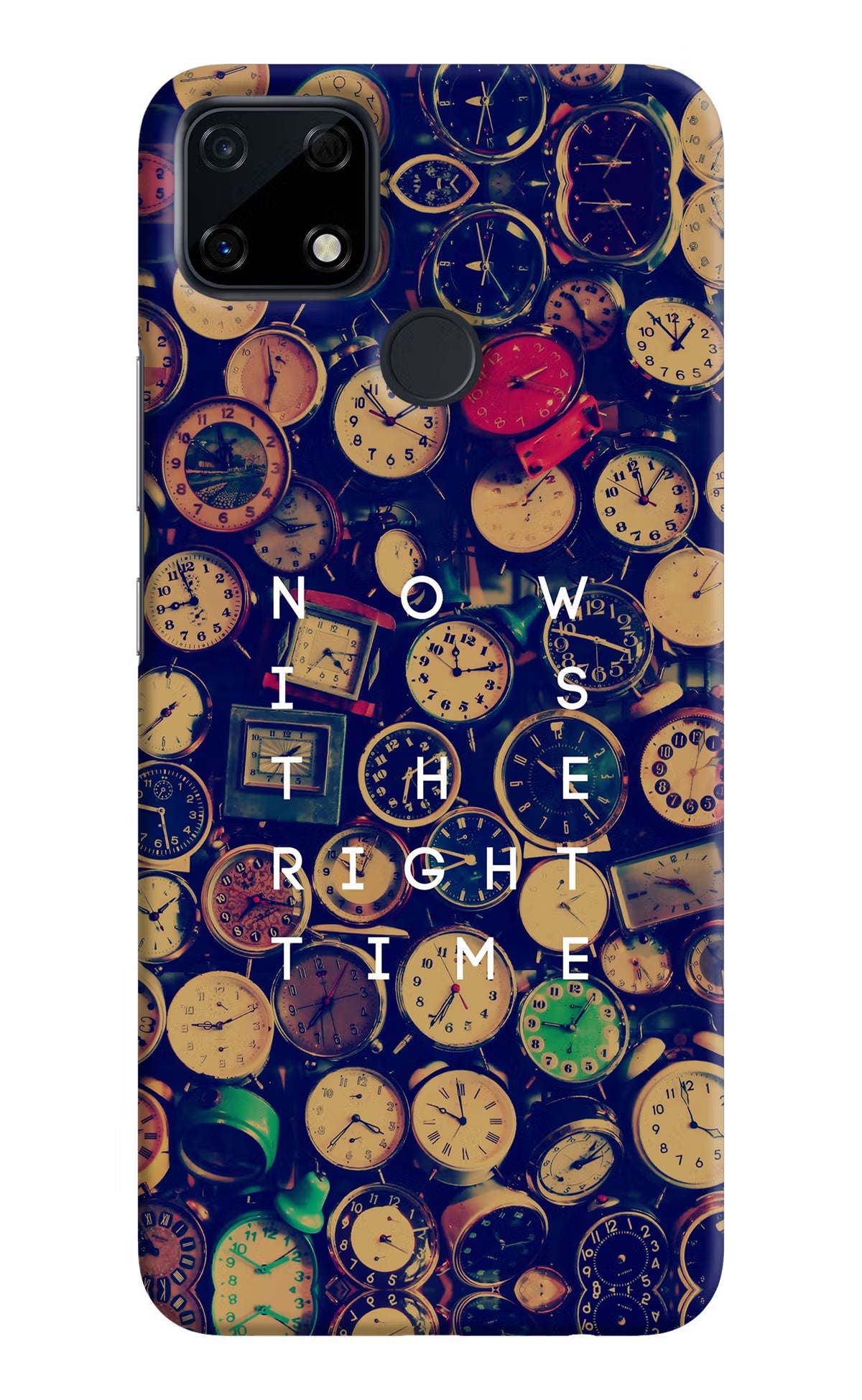 Now is the Right Time Quote Realme Narzo 30A Hard Case Back Cover by Casekaro