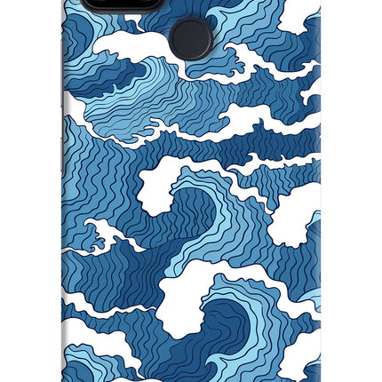 Blue Waves Realme Narzo 30A Hard Case Back Cover by Casekaro