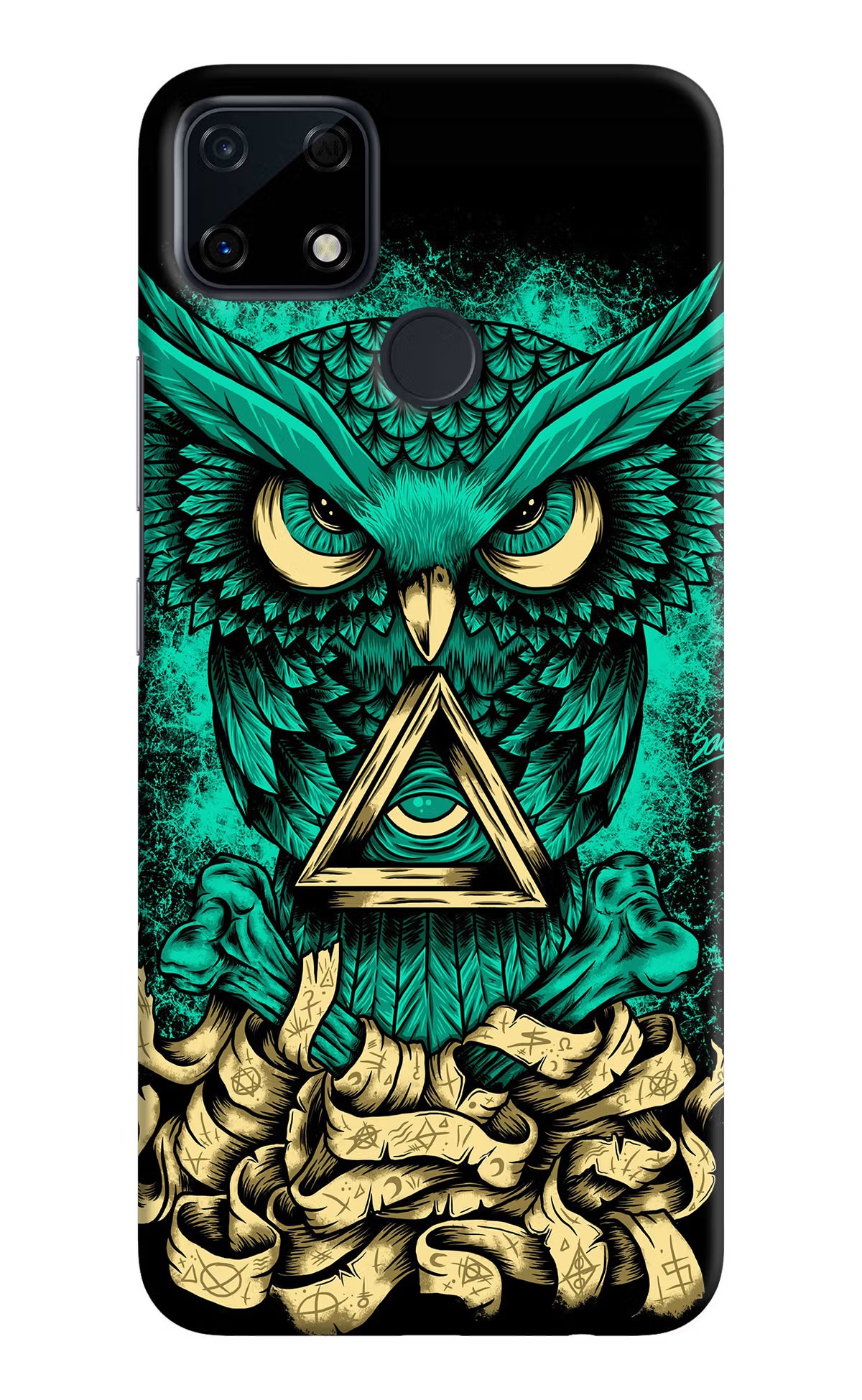 Green Owl Realme Narzo 30A Hard Case Back Cover by Casekaro