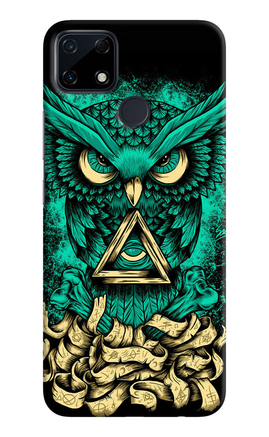 Green Owl Realme Narzo 30A Hard Case Back Cover by Casekaro
