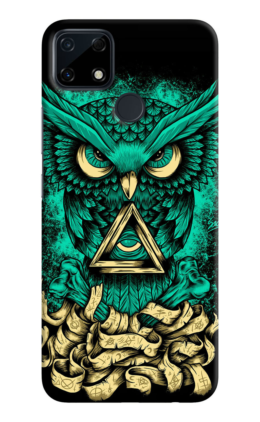 Green Owl Realme Narzo 30A Back Cover, Hard case