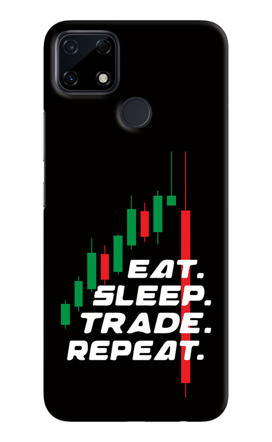 Eat Sleep Trade Repeat Realme Narzo 30A Hard Case Back Cover by Casekaro