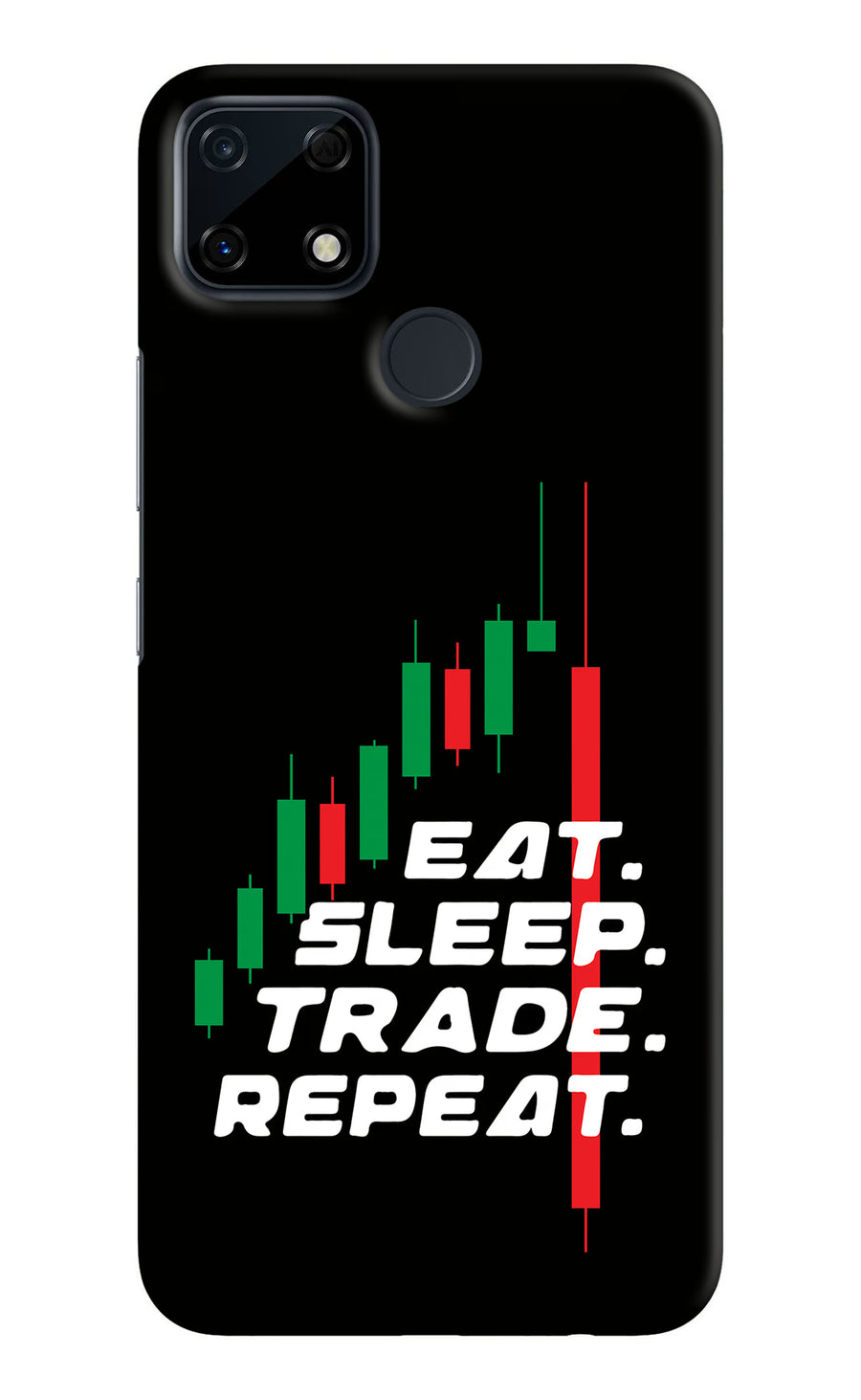 Eat Sleep Trade Repeat Realme Narzo 30A Back Cover, Hard case