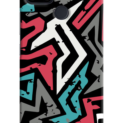 Geometric Graffiti Realme Narzo 30A Hard Case Back Cover by Casekaro