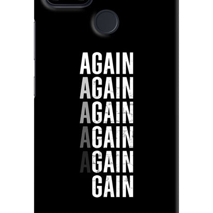 Again Again Gain Realme Narzo 30A Hard Case Back Cover by Casekaro